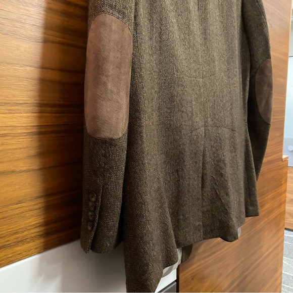 OSCAR DE LA RENTA - BROWN BLAZER - ELBOW PATCHES - Picture 9 of 15